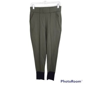 Koral dark green high rise pants with black ribbed cuffs leggings material nwot